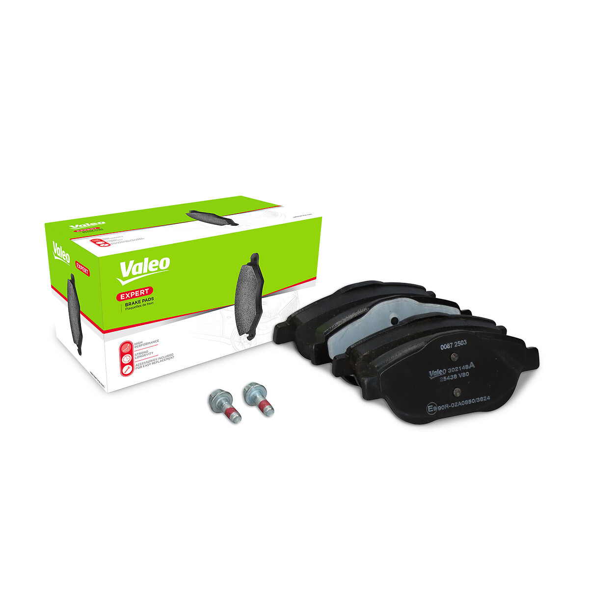 Jeu de 4 plaquettes de frein VALEO ref. 302148A